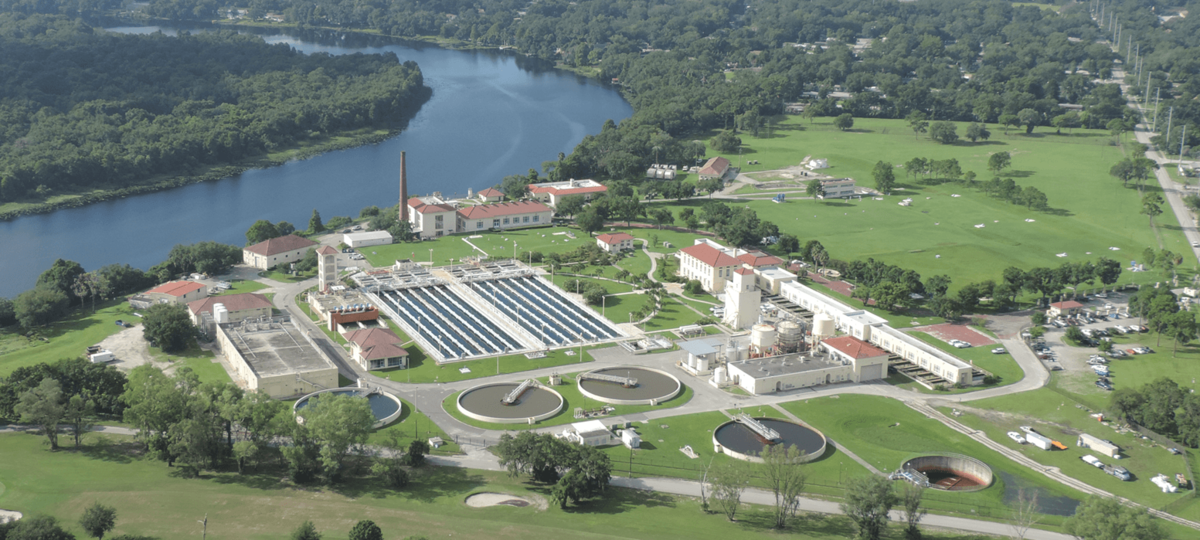 Aerial photo of David L. Tippin Water Treatment Plant