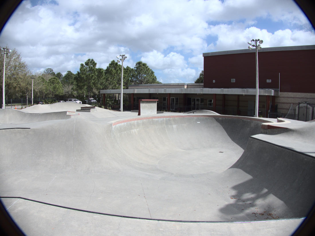 View of the skate park